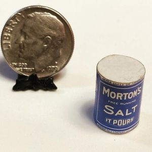 1:12 scale miniature dollhouse Morton’s salt container